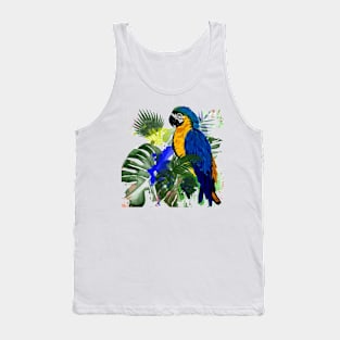 Parrot in jungle Tank Top